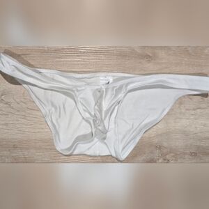White Bullet Pouch Mens Bikini Briefs